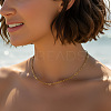 304 Stainless Steel Paperclip Chain Necklaces BZ2870-1