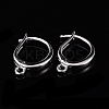 Anti-Tarnish Rhodium Plated 925 Sterling Silver Leverback Earring Findings STER-I017-087P-4