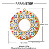 304 Stainless Steel with Enamel Pendants SA-OY001-28G-2
