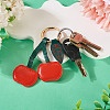 1Pc PU Leather Alloy Keychains KEYC-TA0001-46C-5