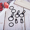 Iron Split Key Rings and Alloy Snap Key Clasps KEYC-PH0001-21-4