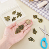 5 Bags 5 Styles Zinc Alloy Hook Button FIND-PH0027-46-3