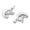 Brass Micro Pave Cubic Zirconia Pendants KK-L222-013P-2
