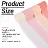 4 Rolls 4 Colors Frayed Polyester Ribbon OCOR-TA0002-87B-4