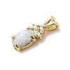 Synthetic Opal Flat Round Oval Charms KK-H089-05B-01-2