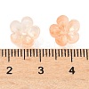 Dyed & Heated Glass Bead Caps GLAA-C042-01A-3