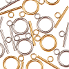 20Sets 2 Colors Ion Plating(IP) 304 Stainless Steel Ring Toggle Clasps STAS-CJ0001-204-3
