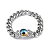 Eye 201/304 Stainless Steel Link Bracelets BJEW-F522-02P-03-4