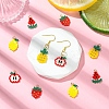5Pcs 5 Styles Glass Seed Beaded Pendants PALLOY-CJ00126-6