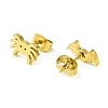 Cute Little Animal Theme 304 Stainless Steel Stud Earrings EJEW-B041-04F-G-2