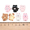 Cute Animal Opaque Resin Enamel Cabochons RE-CBAFAAF-03-3