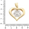 Rack Plating Brass with Cubic Zirconia Pendants KK-Q017-10E-G-3