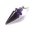 Natural Amethyst Pointed Dowsing Pendulums AJEW-B020-01P-03-3