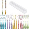 DIY Bookmark Making Kits. with Transparent Acrylic & Polyester Tassel Decoration DIY-SP0001-92A-1