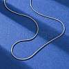 304 Stainless Steel Round Snake Chain Necklaces NJEW-T016-19P-2