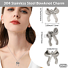 20Pcs 304 Stainless Steel Pendants STAS-BBC0007-78P-2