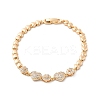 Brass Micro Pave Cubic Zirconia Link Chain Bracelets KK-R217-38G-4