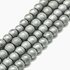 Non-magnetic Synthetic Hematite Beads Strands G-K015-6mm-02F-1