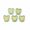 Electroplate Transparent Handmade Lampwork Beads LAMP-Q032-04B-1