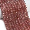 Natural Strawberry Quartz Beads Strands G-C280-A18-02-1