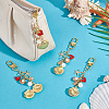 4Pcs Alloy Enamel Pendants KEYC-PH01587-4