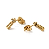 304 Stainless Steel Crystal Rhinestone Stud Earrings for Women EJEW-C094-01G-G-2