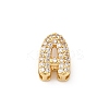 Brass Micro Pave Cubic Zirconia Beads KK-F895-19G-2