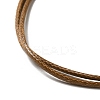 Natural Tiger Eye Triangle Pendant Necklace with Waxed Cord for Women NJEW-G093-01B-4