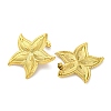 Ion Plating(IP) 304 Stainless Steel Starfish Stud Earrings EJEW-D281-22G-2