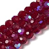 Electroplate Transparent Glass Beads Strands LS-EGLA-A035-T6mm-L02-1