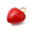 Brass Enamel Charms KK-P303-11G-2