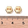 Brass Clear Cubic Zirconia Beads KK-B102-39G-2