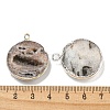 Electroplated Natural Druzy Agate Pendants G-A229-01F-3