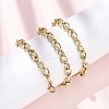 6MM 304 Stainless Steel Cuban Link Chain Necklaces for Women NJEW-B145-01G-1