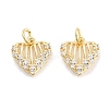 Brass Zircon Pendants KK-P271-24G-1