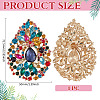 1Pc Alloy Rhinestone Brooches JEWB-MA0001-02A-2