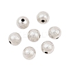 Brass Textured Beads KK-R012-8mm-P-4