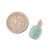 3Pcs 3 Styles Natural Green Aventurine Faceted Pendants PALLOY-JF04934-3