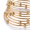 Fashion 201 Stainless Steel Bangle Sets BJEW-L664-023B-G-1-2