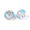 Transparent Resin Rondelle European Beads RESI-N044-02D-2