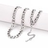 6MM 304 Stainless Steel Cuban Link Chain Necklaces NJEW-N058-11P-1