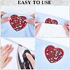 12Pcs 6 Colors Heart Computerized Embroidery Cloth Self Adhesive Patches DIY-CY0001-24-5