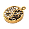 304 Stainless Steel Rhinestone Pendants STAS-S131-21G-2
