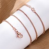 Brass Box Chains Necklaces for Women NJEW-D302-08RG-5