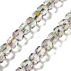 Electroplate Rondelle Glass Beads Strands EGLA-A036-09A-FR01-1