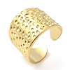 304 Stainless Steel Grooved Open Cuff Ring for Women RJEW-I098-25G-1