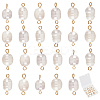30Pcs Natural Cultured Freshwater Pearl Connector Charms PALLOY-SC00003-1