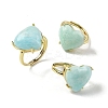 Natural Hemimorphite Finger Rings RJEW-Z124-01G-4