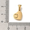 304 Stainless Steel Heart Pendants with Rhinestone STAS-Z103-01G-15-3