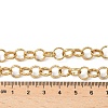 304 Stainless Steel Textured Rolo Chain Necklaces for Women NJEW-U050-01G-5